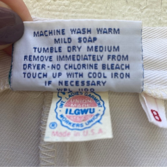 Lacoste Vintage Haymater Wide Leg White Trouser Pants Croc Emblem Late 70’s - Picture 4 of 10